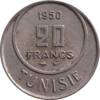 20 francs - Tunisie