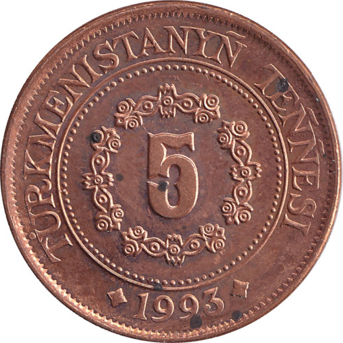 5 tenge - Turkménistan