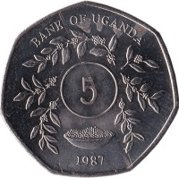 5 shillings - Uganda