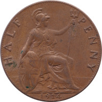 1/2 penny - Royaume-Uni