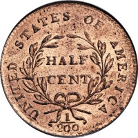 1/2 cent - États-Unis d'Amérique