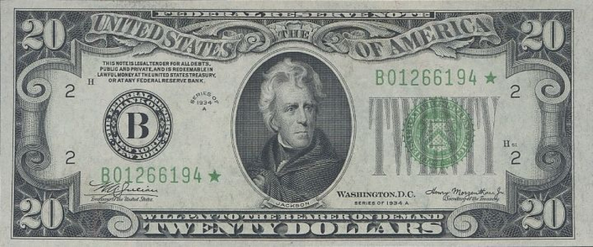 20 dollars - États-Unis d'Amérique