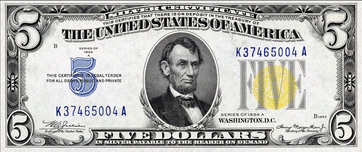 5 dollars - États-Unis d'Amérique