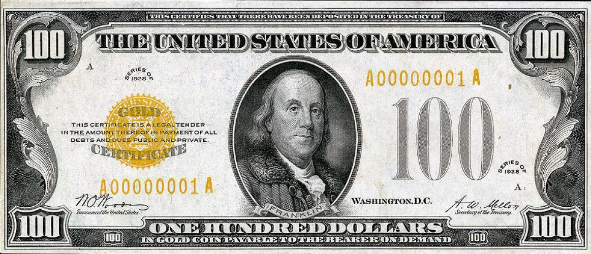 100 dollars - États-Unis d'Amérique