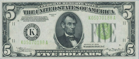 5 dollars - États-Unis d'Amérique