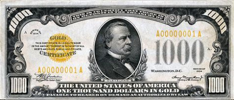 1000 dollars - États-Unis d'Amérique