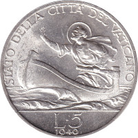 5 lire - Vatican