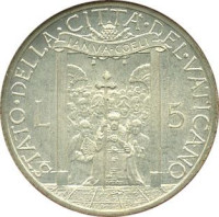 5 lire - Vatican