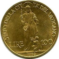 100 lire - Vatican