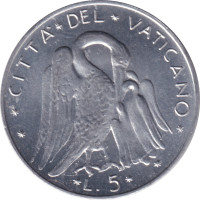 5 lire - Vatican