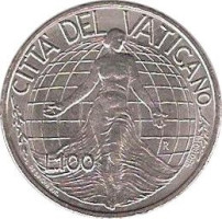 100 lire - Vatican