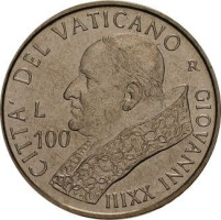 100 lire - Vatican