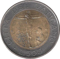 500 lire - Vatican