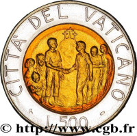 500 lire - Vatican