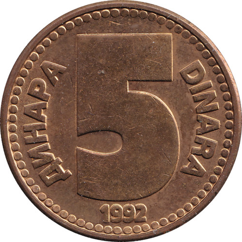 5 dinara - Yugoslavia