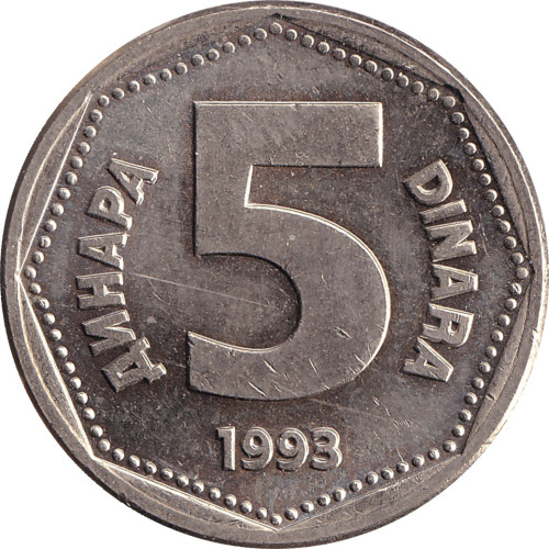 5 dinara - Yugoslavia