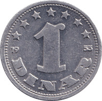 1 dinar - Yougoslavie