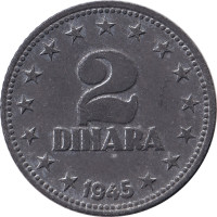 2 dinara - Yugoslavia