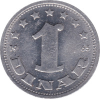 1 dinar - Yougoslavie