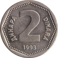 2 dinara - Yugoslavia