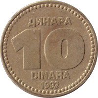 10 dinara - Yougoslavie