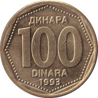 100 dinara - Yougoslavie