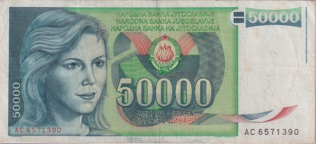 50000 dinara - Yugoslavia