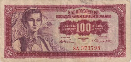 100 dinara - Yugoslavia
