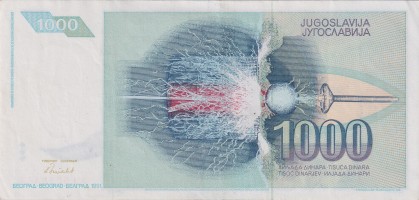 1000 dinara - Yugoslavia