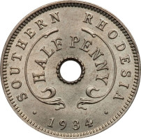 1/2 penny - Zimbabwe