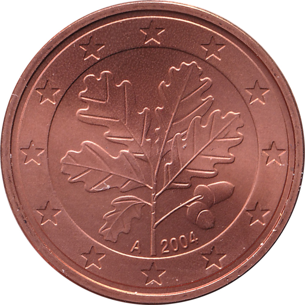 5 eurocents - Oak branch