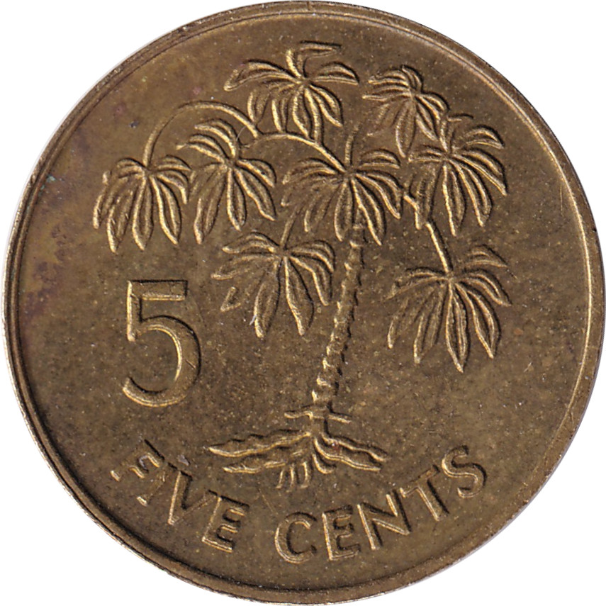 5 cents - Deuxièmes armoiries - Laiton