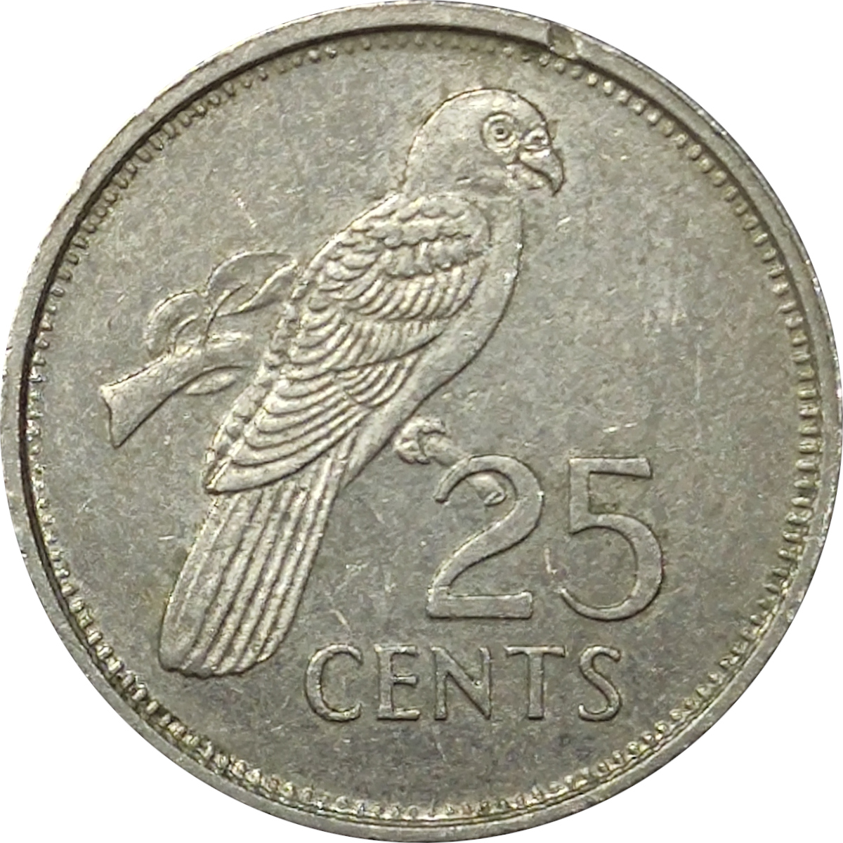 25 cents - Deuxièmes armoiries - Cupronickel