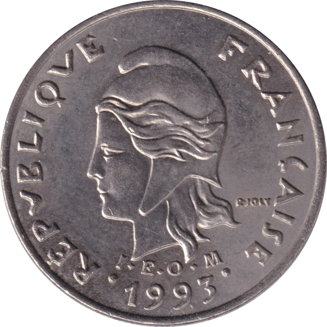 10 francs - Masque - Nickel