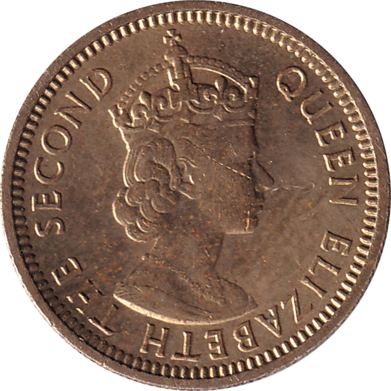 5 cents - Elizabeth II - Buste colonial