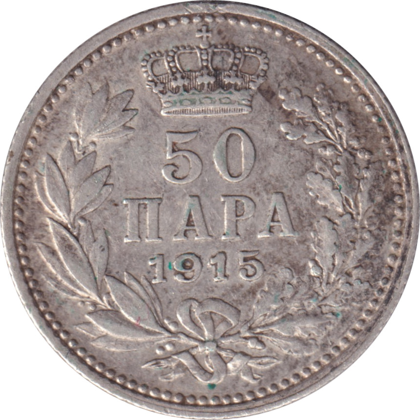 50 para silver - Pierre I