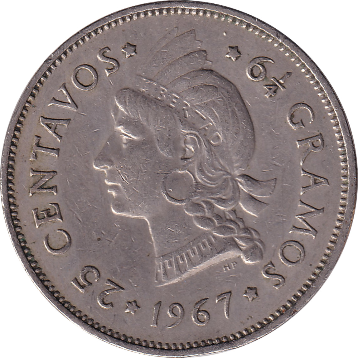 25 centavos - Princesse - Cupronickel