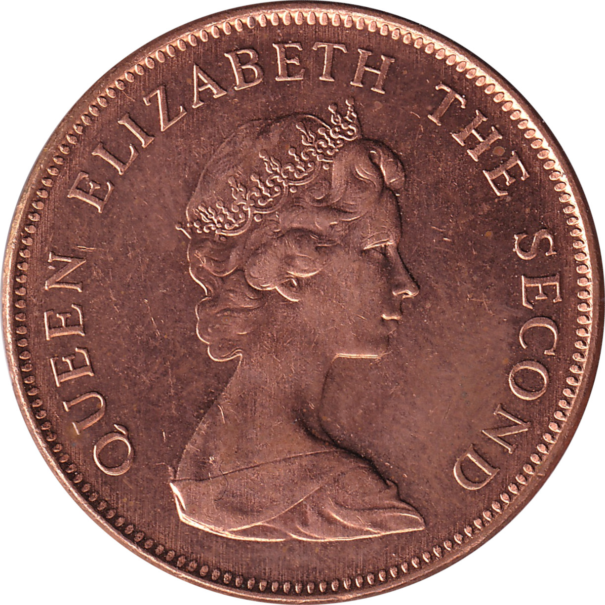 2 pence - Elizabeth II - Buste jeune - Acier cuivré