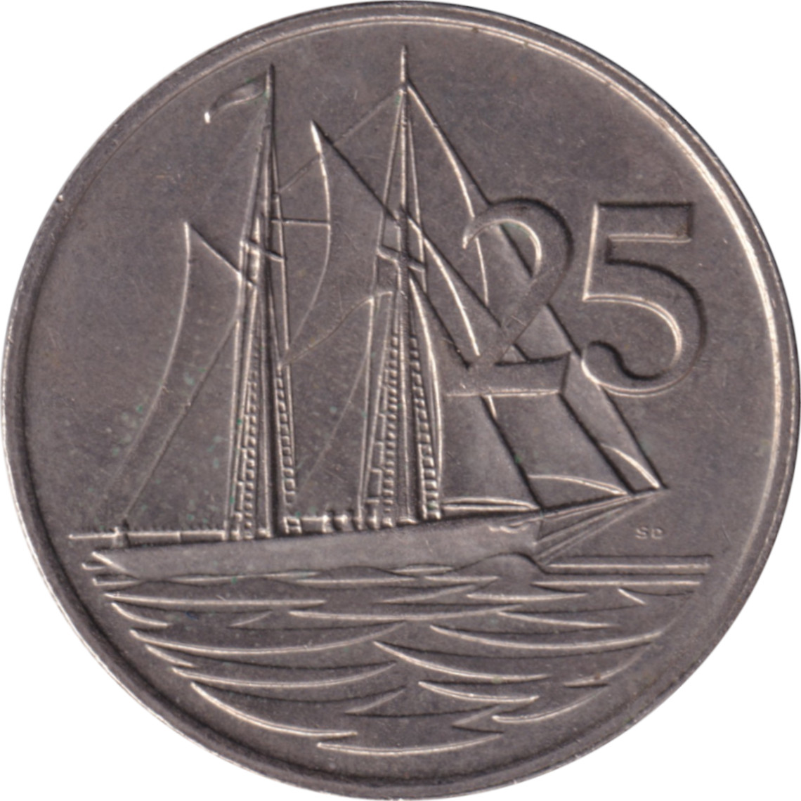 25 cents - Elizabeth II - Buste mature - Cupronickel