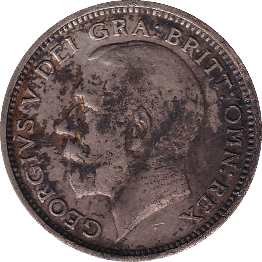 6 pence silver - George V