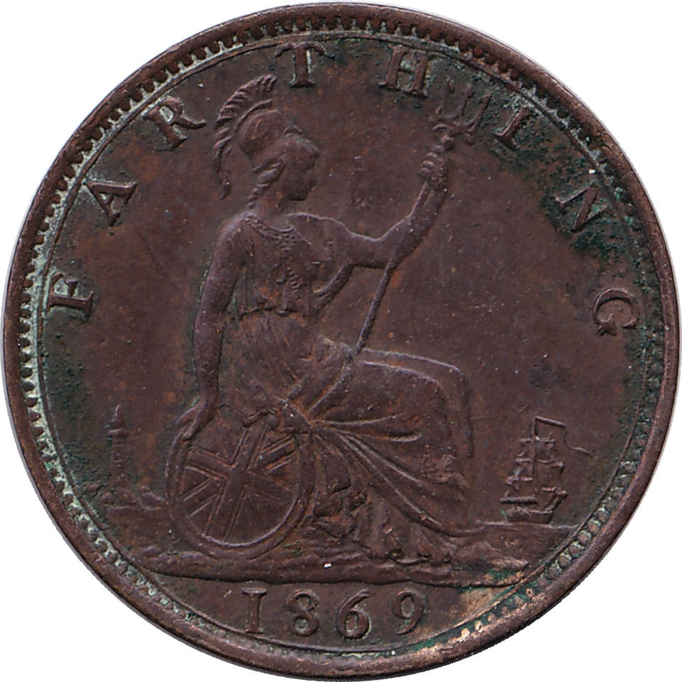 1 farthing - Victoria - Young bust