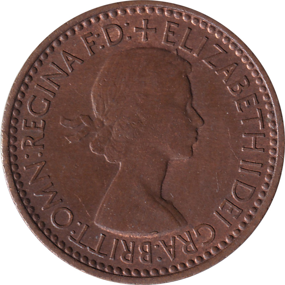 1 farthing - Elizabeth II