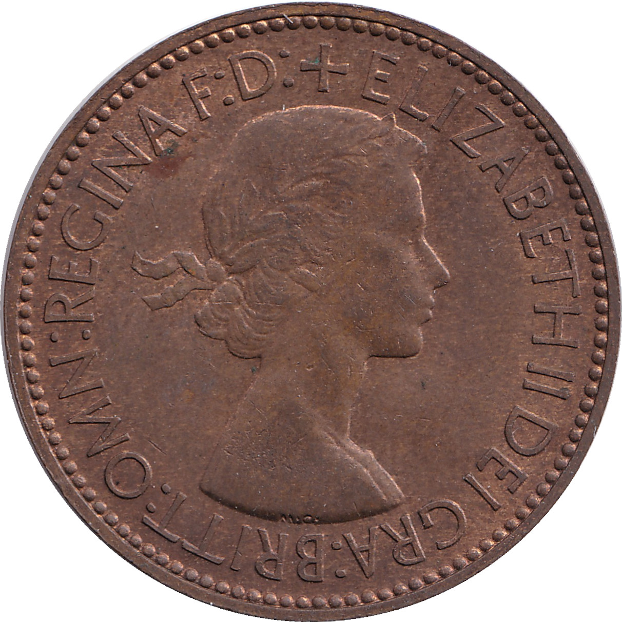 1/2 penny - Elizabeth II