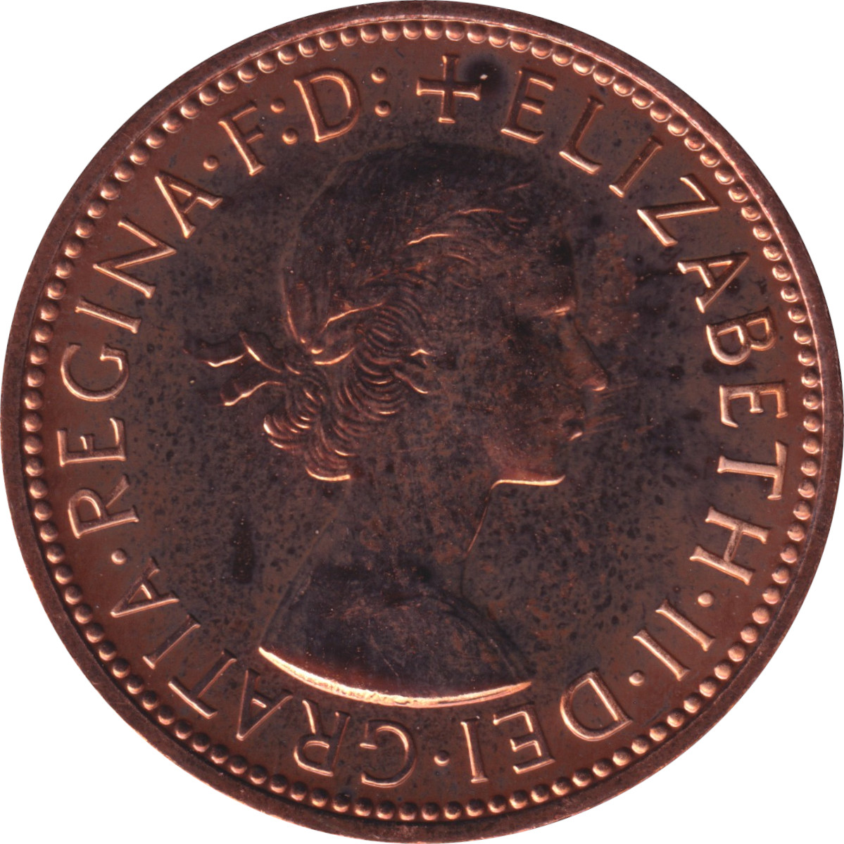 1/2 penny - Elizabeth II