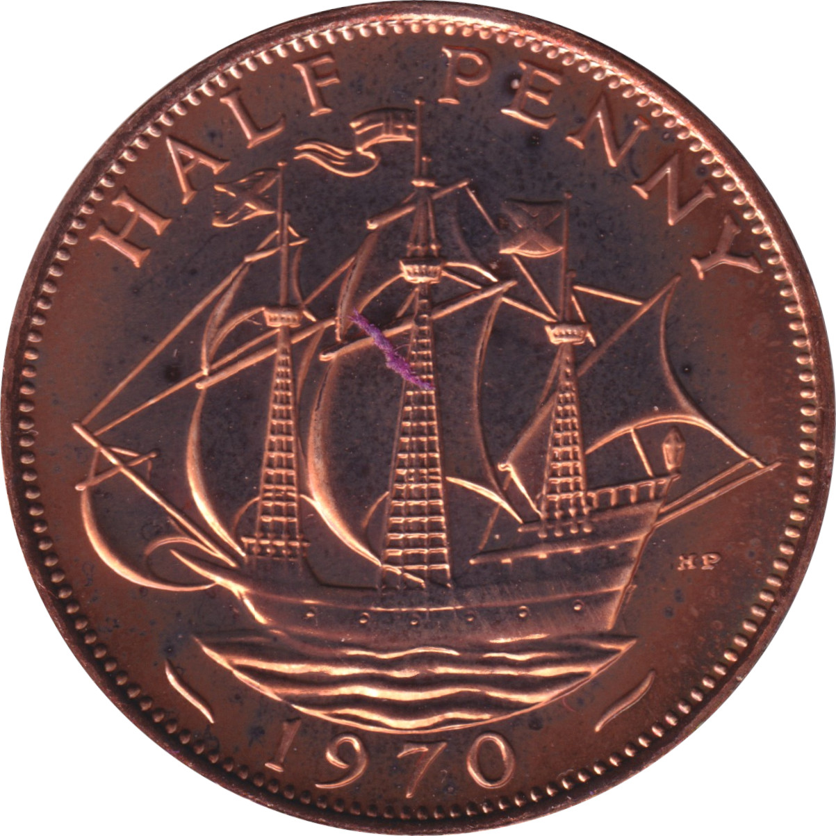 1/2 penny - Elizabeth II