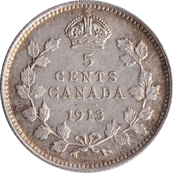 5 cents silver - George V - 	Silver