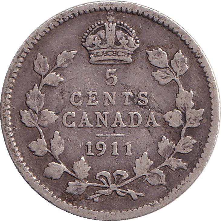 5 cents silver - George V - 	Silver