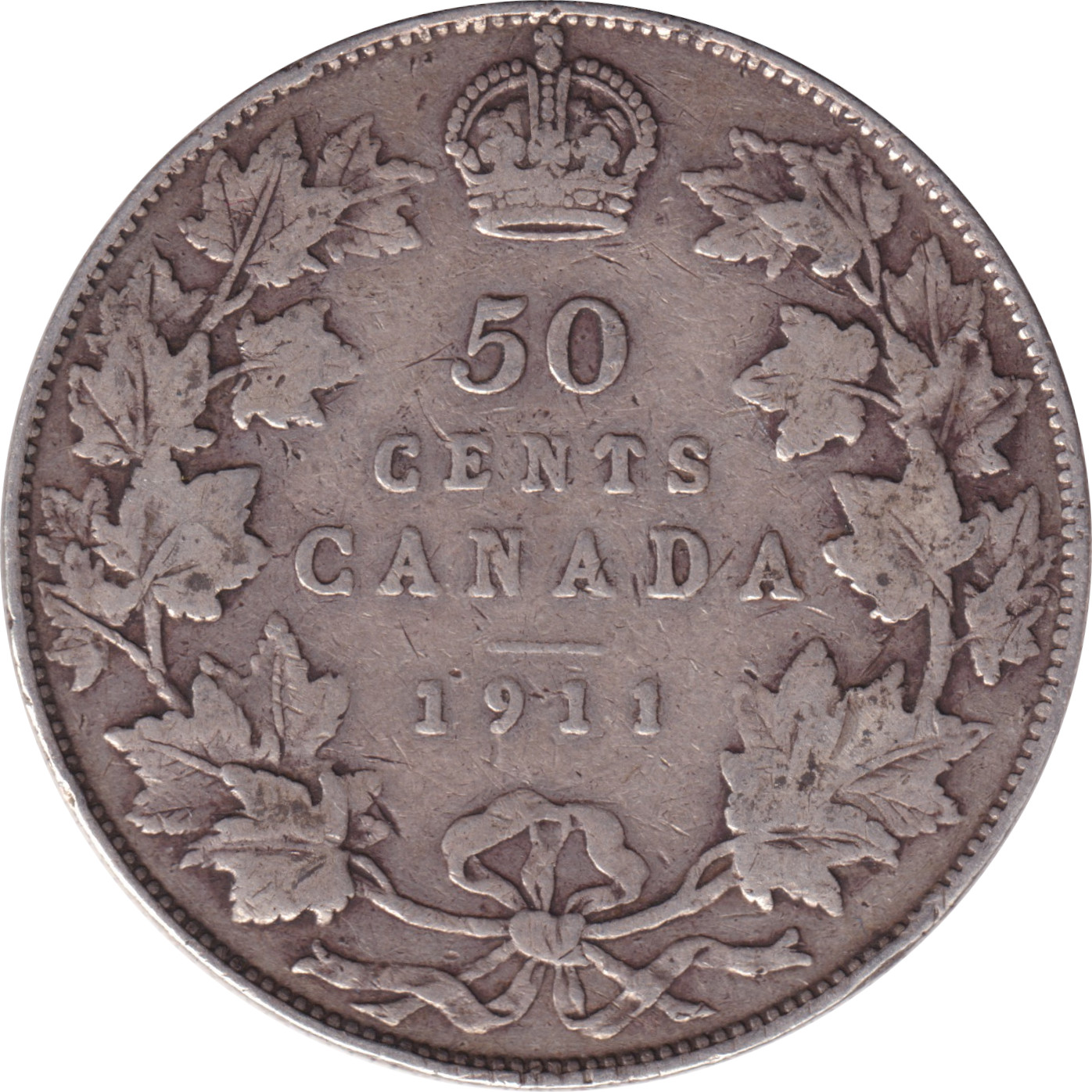 50 cents silver - George V