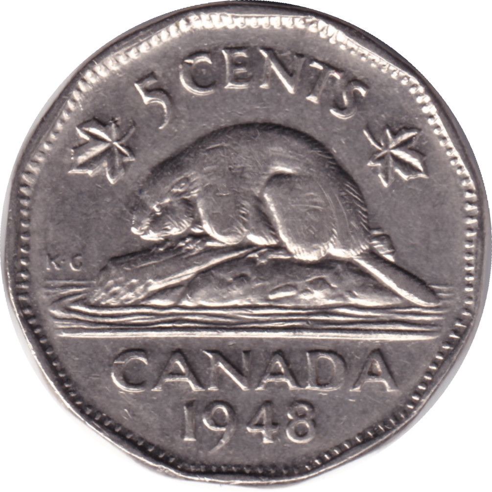 5 cents - Georges VI - Roi - Ronde