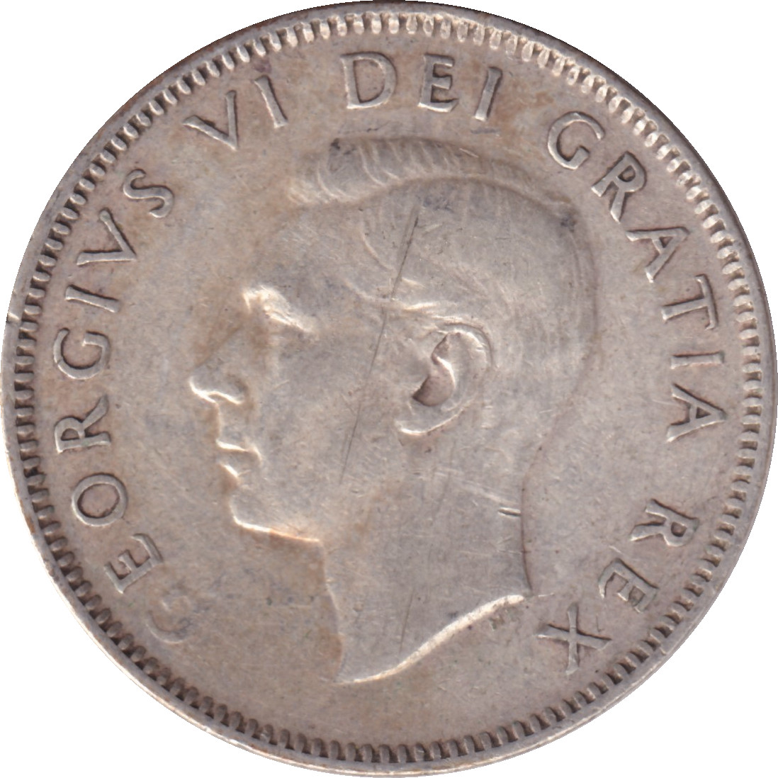 25 cents argent - Georges VI - Roi